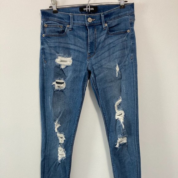 Express Denim - Express Stretch Mid-Rise Ankle Jegging